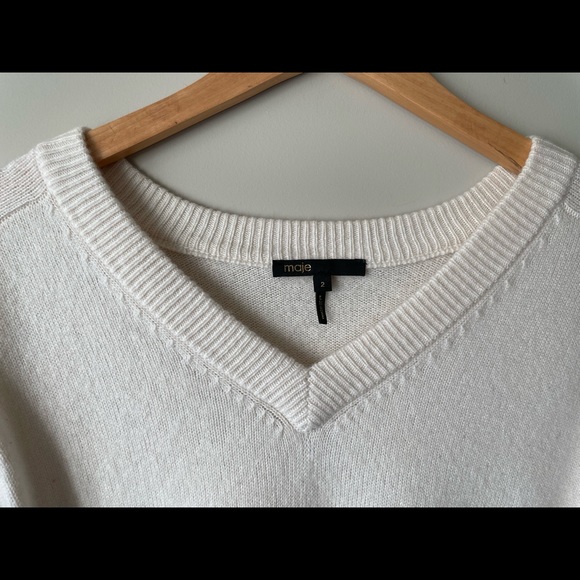 Maje Oversized Wool Cashmere Blend Sweater - Picture 3 of 7